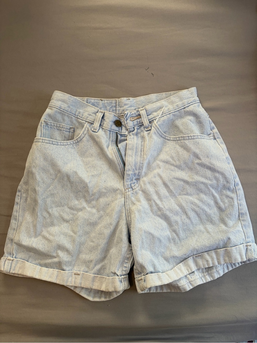Riders by Lee Light Blue High-Rise Cuffed Jean Shorts